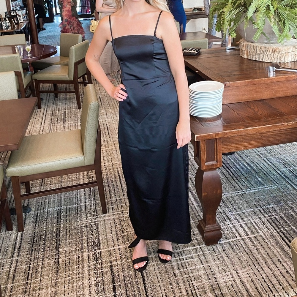 Abercrombie & Fitch Elegant Black Satin Dress